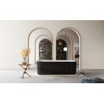Milano V-Groove Soft square shape freestanding bathtub 1500 Matt White and Black